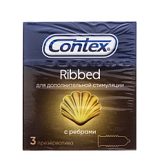 Презервативы Ribbed ребристые, 3 шт