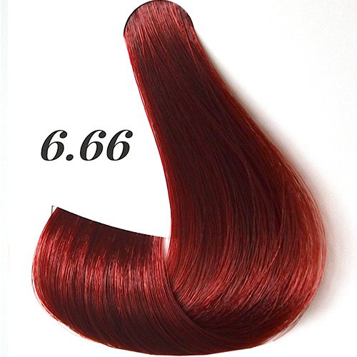 картинка 6.66 Полуперманентный краситель для волос Flow, Dark Blonde Intense Red, Темно Русый Интенсивно-Красный, 60 мл