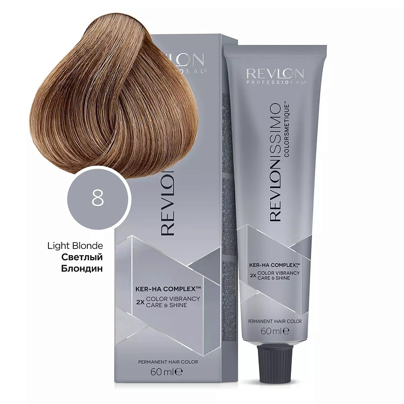 картинка 8 Перманентный краситель с гиалуроновой кислотой Revlonissimo Colorsmetique, Светлый Блондин для седины, 60 мл