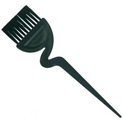 Кисть для окрашивания, черная с черной прямой щетиной, с ручкой «зиг-заг», широкая, 55 мм