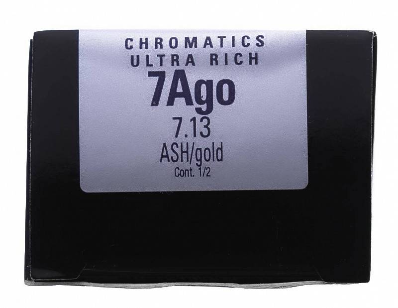 картинка 7.13AGO Краска для волос Chromatics Ultra Rich Пепельно-золотистый 60 мл