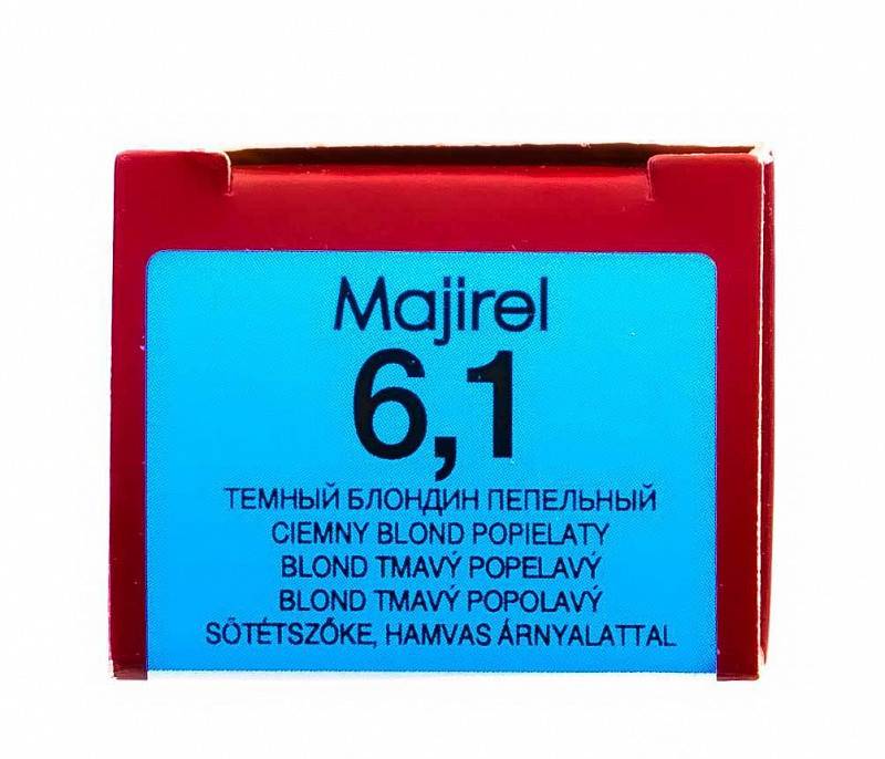 картинка 6.1 Краска для волос Majirel темный блондин пепельный, 50 мл