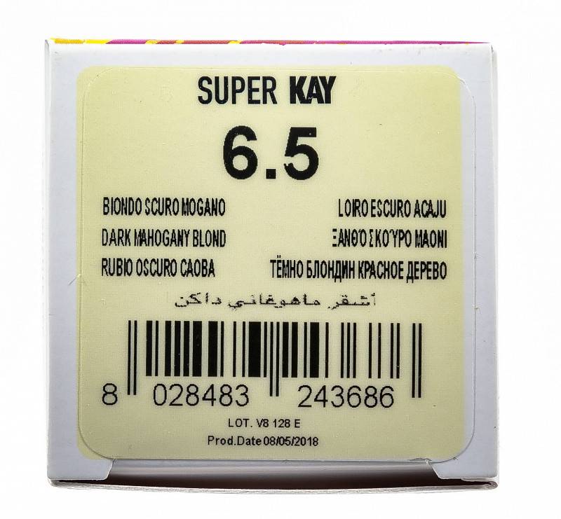 картинка 6.5 Крем-краска аммиачная Super Kay Темный блондин махагоновый 180 мл