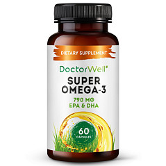 Биодобавка Super Omega-3, 790 мг, 60 капсул