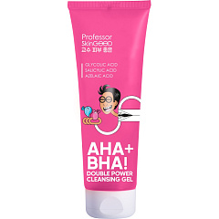 Гель с AHA- и BHA-кислотами для умывания лица Double Power Cleansing Gel 14+, 120 мл