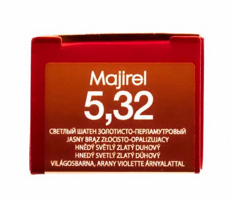 картинка 5.32 Краска для волос Majirel светлый шатен золотисто-перламутровый, 50 мл