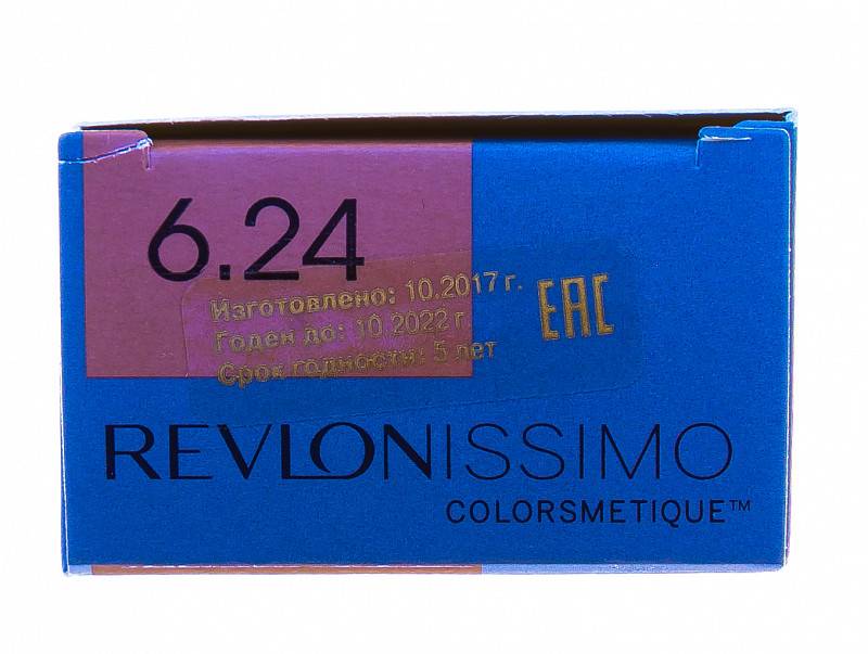 картинка 6.24 Перманентный краситель Revlonissimo Colorsmetique Темный Блондин Переливающийся Медный, 60 мл