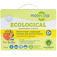 Экологичный стиральный порошок для детского белья 0+, 3600 гр