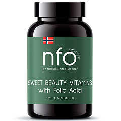 Витамины с фолиевой кислотой Sweet Beauty, 120 капсул х 500 мг