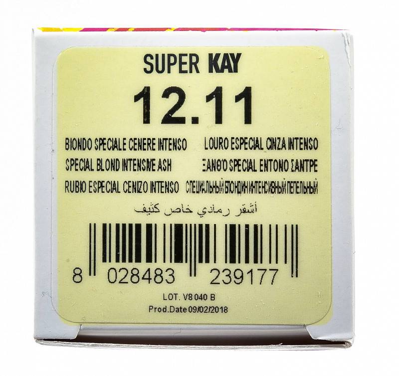 картинка 12.11 Крем-краска аммиачная Super Kay Специальный блондин интенсивный пепельный 180 мл