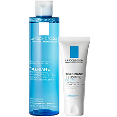 Набор для базового ухода за чувствительной кожей: успокаивающий тоник 200 мл + увлажняющий крем Sensitive 40 мл