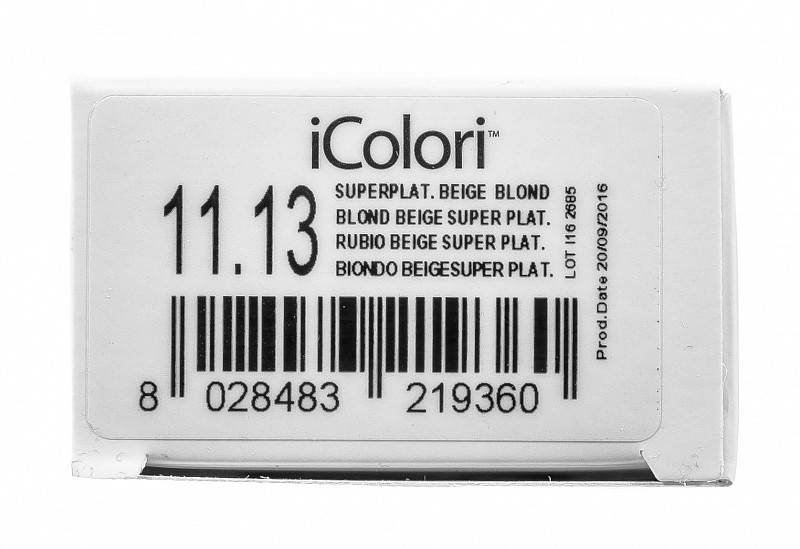 картинка 11.13 Крем-краска аммиачная iColori Суперплатиновый блондин бежевый 100 мл