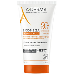 Смягчающий солнцезащитный крем-эмолент для лица и тела Exomega Control SPF50+ 6 мес+, 150 мл