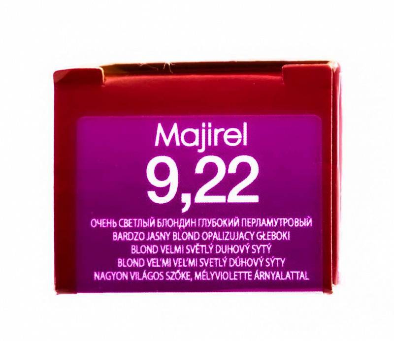 картинка 9.22 Краска для волос Majirel очень светлый блондин глубокий перламутровый, 50 мл