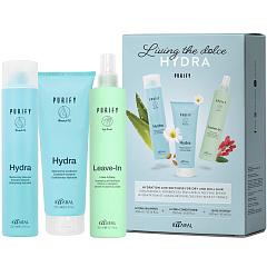 Набор для увлажнения сухих волос Purify Hydra: шампунь, 300 мл + кондиционер, 250 мл + спрей, 300 мл