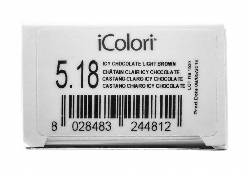 картинка 5.18 Крем-краска аммиачная iColori Светло-коричневый пепельно-шоколадный 100 мл