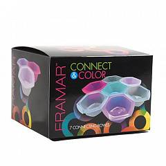 Миски для окрашивания, соединяющиеся цветные Connect & Color Bowls Rainbow 7 шт