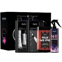 Набор по уходу за волосами после окрашивания Большой: шампунь 1000 мл + кондиционер 1000 мл + маска 1050 мл + спрей 400 мл