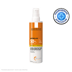 Невидимый спрей для лица и тела Anthelios SPF 50+, 200 мл