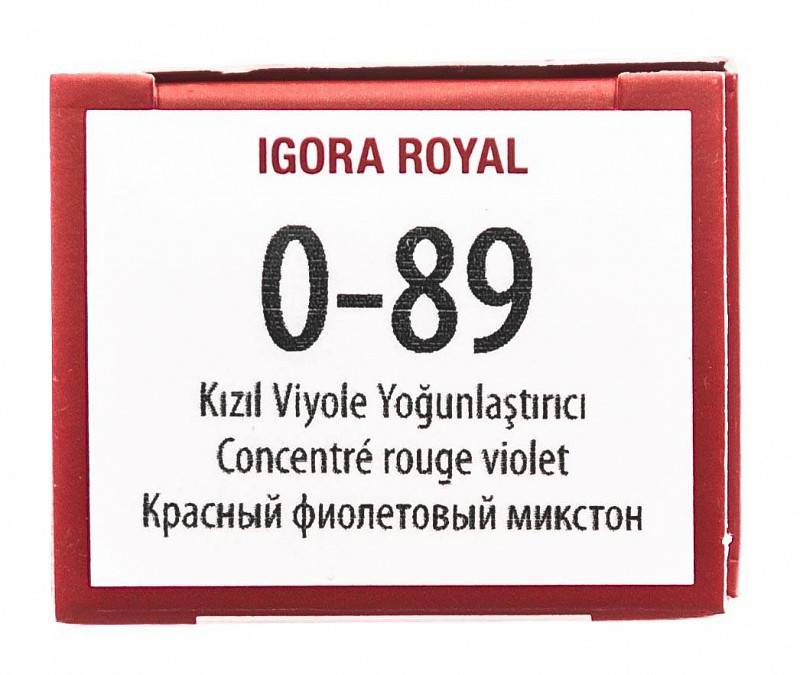 картинка 0-89 Крем-краска Igora Mixtones, красный фиолетовый микстон, 60 мл