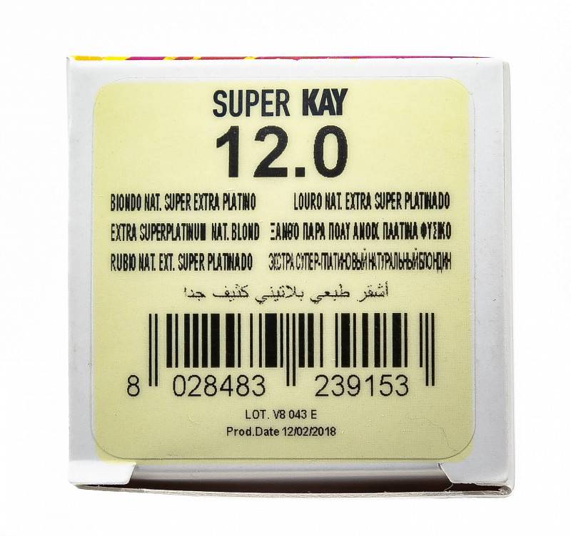 картинка 12.0 Крем-краска аммиачная Super Kay Специальный блондин натуральный 180 мл