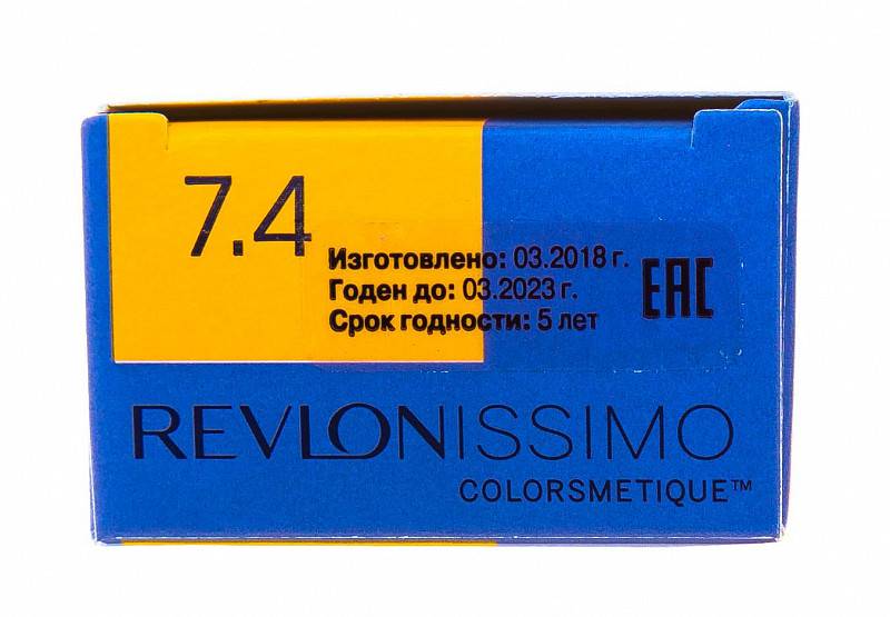 картинка 7.4 Перманентный краситель Revlonissimo Colorsmetique Блондин Медный, 60 мл