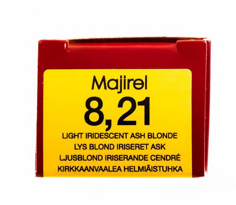 картинка 8.21 Краска для волос Majirel светлый блондин перламутрово-пепельный, 50 мл