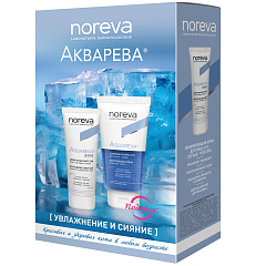 Набор Aquareva "Увлажнение и сияние": крем 40 мл + скраб 75 мл