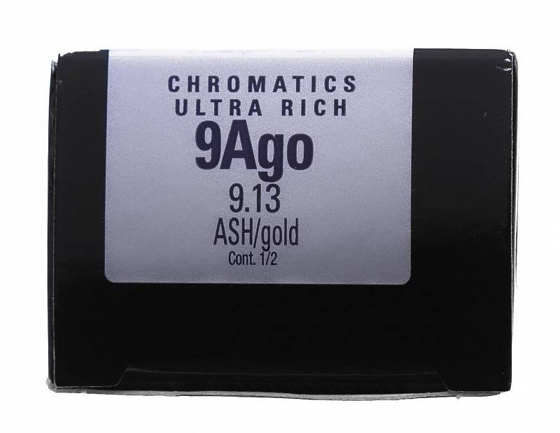 картинка 9AGO Краска для волос Chromatics Ultra Rich Пепельно-золотистый 60 мл