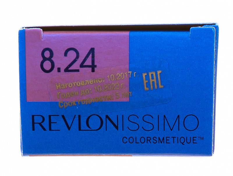 картинка 8.24 Перманентный краситель Revlonissimo Colorsmetique Светлый Блондин Переливающийся Медный, 60 мл