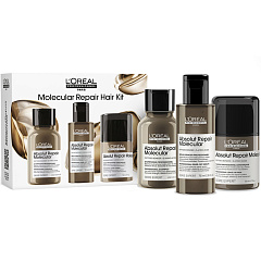 Набор мини форматов Absolut Repair Molecular: шампунь 100 мл + сыворотка 75 мл + маска 50 мл