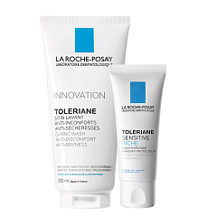 Набор Sensitive для увлажнения сухой чувствительной кожи: питательный крем 40 мл + очищающий гель 200 мл