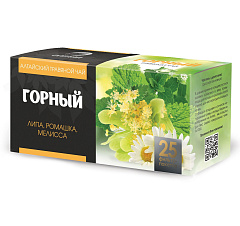 Травяной чай "Горный", 25 фильтр-пакетов х 1,2 гр