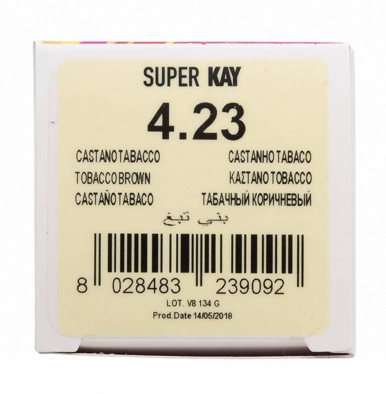 картинка 4.23 Крем-краска аммиачная Super Kay Коричневый табачный 180 мл