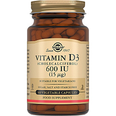 Витамин D3 для костей и зубов 600 ME, 60 капсул