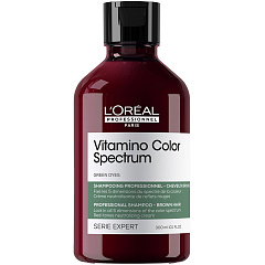 Нейтрализирующий зеленый шампунь для каштановых и черных волос Vitamino Color Spectrum, 300 мл