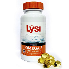 Омега-3 с витамином Д, 120 капсул