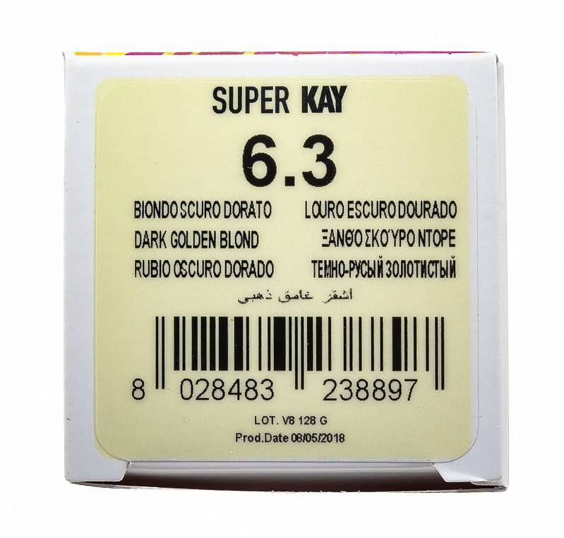 картинка 6.3 Крем-краска аммиачная Super Kay Темный блондин золотистый 180 мл