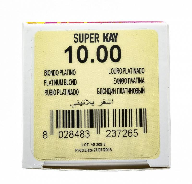 картинка 10.0 Крем-краска аммиачная Super Kay Платиновый блондин 180 мл
