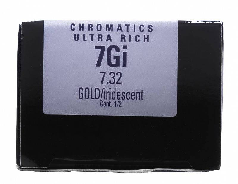 картинка 7GI Краска для волос Chromatics Ultra Rich Золотисто-мерцающий 60 мл