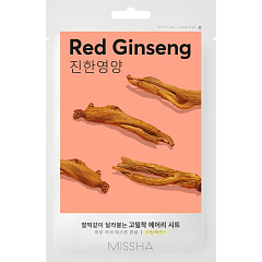Тканевая маска с экстрактом красного женьшеня Red Ginseng, 19 гр