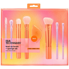 Набор кистей и спонж для макияжа Level Up Brush + Sponge Set
