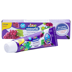 Зубная паста для детей с 6 месяцев с ароматом винограда, 65 гр