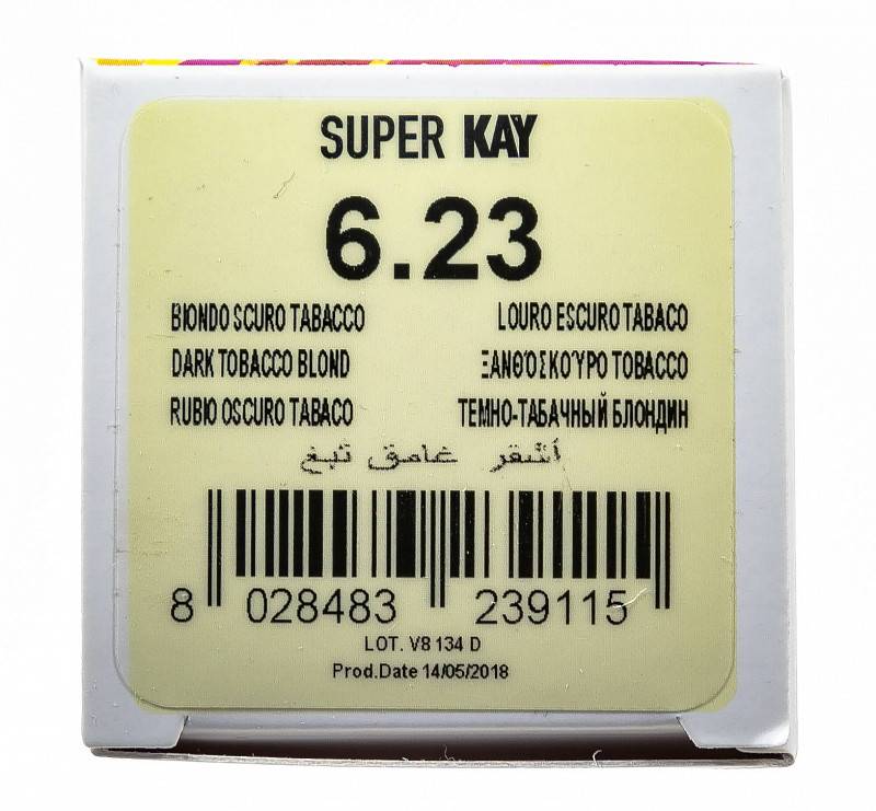 картинка 6.23 Крем-краска аммиачная Super Kay Темный блондин табачный 180 мл