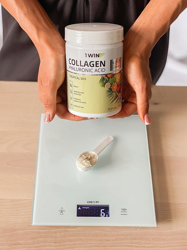 картинка Комплекс "Коллаген с гиалуроновой кислотой и витамином С" тропический микс, 30 порций, 180 г