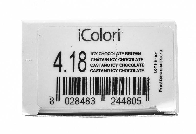 картинка 4.18 Крем-краска аммиачная iColori коричневый пепельно-шоколадный 100 мл