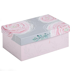 Коробка прямоугольная "Цветы", 28 x 18,8 x 11,5 см