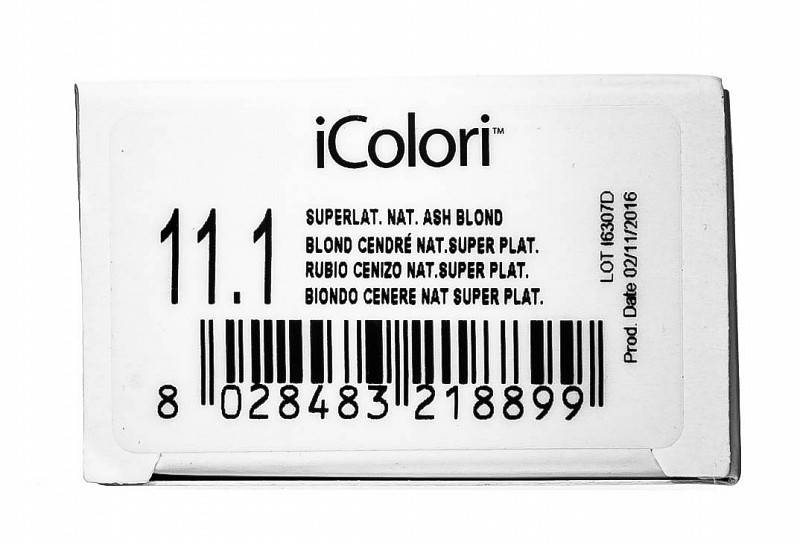 картинка 11.1 Крем-краска аммиачная iColori Суперплатиновый блондин пепельный 100 мл