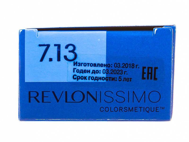 картинка 7.13 Перманентный краситель Revlonissimo Colorsmetique Блондин Пепельно-Золотистый, 60 мл