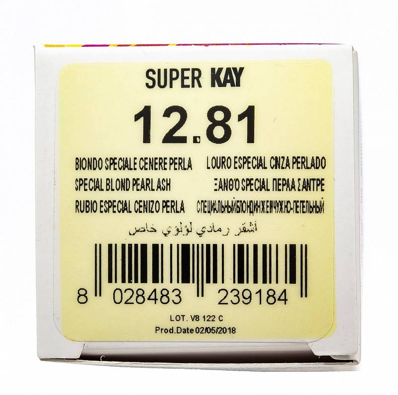 картинка 12.81 Крем-краска аммиачная Super Kay Специальный блондин перламутрово-пепельный 180 мл